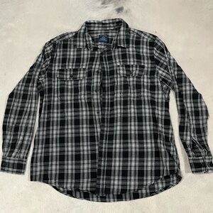 Faded Glory Black and White Checkered Men's Shirt